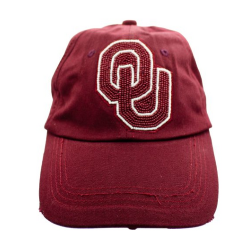 Sooner fans, there's no better time to elevate your tailgate glam by accessorizing your Game Day look with our uniquely beaded OU beaded ball cap.
