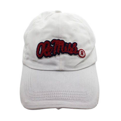 See You On Saturdays At "The Grove"  Rebels For Life!! Accessorize Your Game Day Look With Our Uniquely Beaded Ole Miss ball cap.