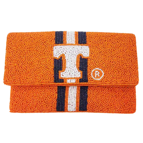 Rocky Top, You'll Always Be Home Sweet Home To Me...There's no better time to elevate your tailgate glam by accessorizing your Game Day look with our iconic University Of Tennessee Orange Mini Clutch.