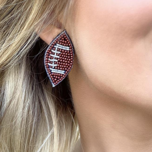 Game Day Football Glitter Stud Earrings – US Jewelry House