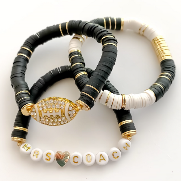 I Love Denver Rhinestone Bracelet – Football Mom Jewelry, Team Spirit Accessory