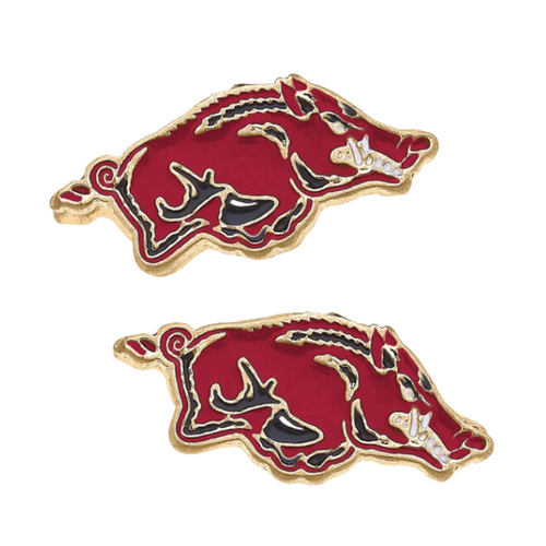 Time to call the hogs, Wooo Pig Sooie it's Game Day!! There's no better time to elevate your tailgate glam by accessorizing your Game Day fit with our iconic Razorback enamel stud earrings!