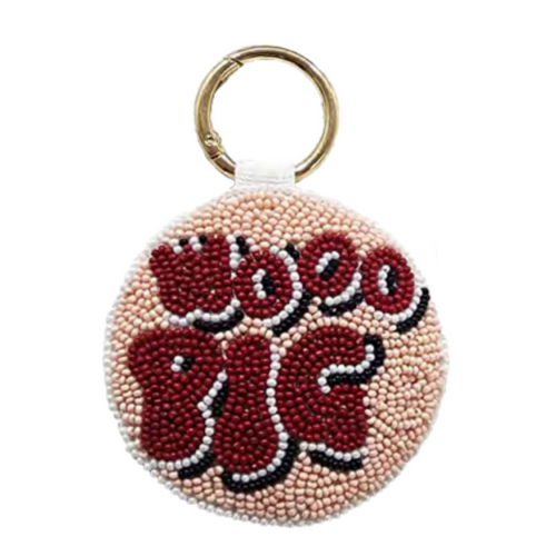 There's no better time to accessorize your Game Day look and elevate your clear bag status with this ARKANSAS WHOOO PIG key chain &amp; bag charm.