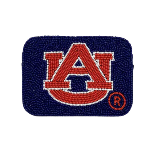 Get ready to stand up and yell, Hey War Eagle! Be GLAM in the stands as you cheer on your Tigers and elevate your Game Day fit with our uniquely beaded Auburn AU credit card holder.