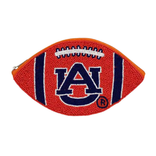 Get ready to stand up and yell, Hey War Eagle! Be GLAM in the stands as you cheer on your Tigers and elevate your Game Day fit with our uniquely beaded Auburn AU football coin bag.