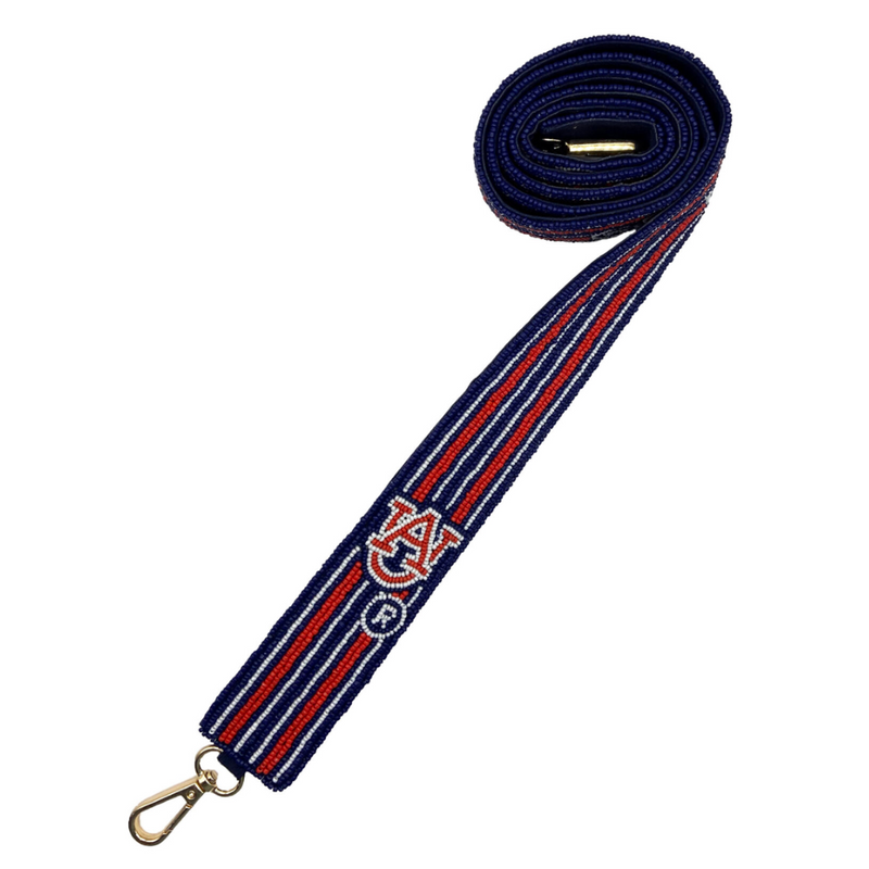Get ready to stand up and yell, Hey War Eagle!    Be the talk of the tailgate when you arrive wearing our AU logo beaded bag strap.  The perfect Game Day accessory to elevate your clear bag and show your team spirit!