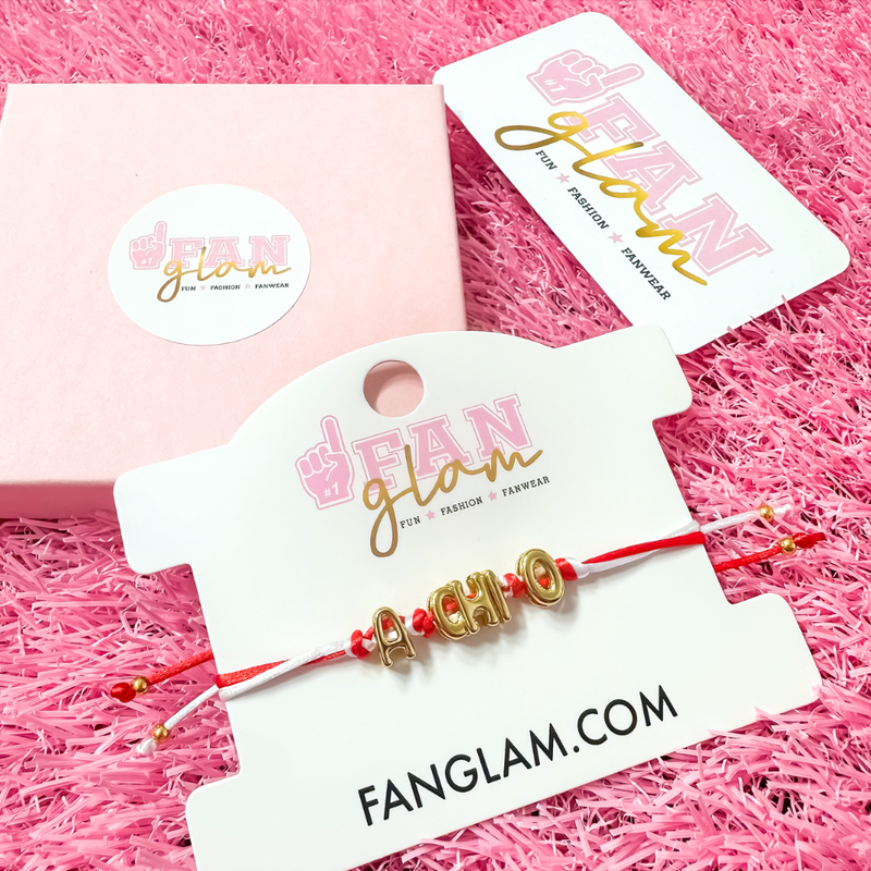 Our new cinch tie bracelets are the perfect pop of Greek glam — stackable, adjustable, and so on trend! Whether you are spoiling your Little, surprising your Big, or celebrating Bid Day, our gold letter greek bracelet adds just the right sparkle to every sorority moment.

With its comfy fit and meaningful charm, it's the go-to gift for your Greek fam — because sisterhood looks good on you!