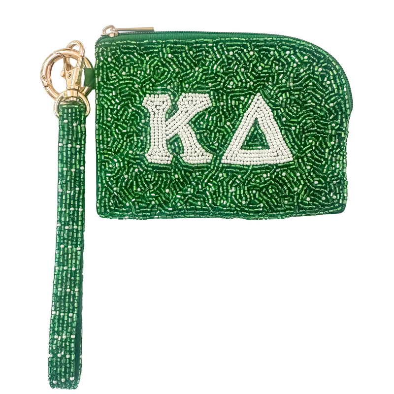 Show your sisterhood spirit in style with our exclusive Kappa Delta Beaded Bracelet Bag! Designed to be worn on your wrist or clipped to your favorite bag, this lightweight and eye-catching accessory is perfect for any greek event! From Bid Day to Big/Little reveal, it's the perfect way to show off your letters with pride!