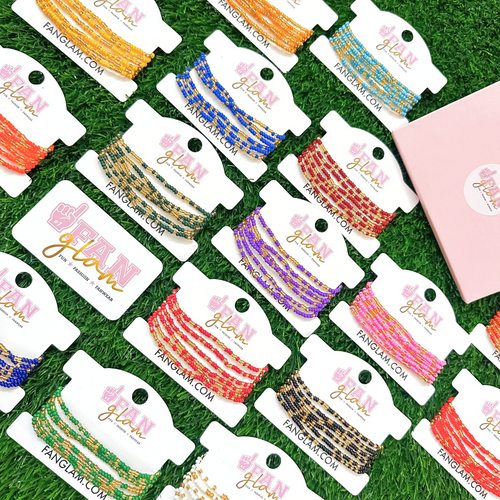 We've Got You STACKED!&nbsp; Take your team spirit to the next level.

Our Sideline Shine Stretchy Stack is the perfect match for everything from everyday outfits to game day glam. This stack of six bold bracelets adds the perfect touch of sparkle and spirit while you cheer from the sidelines or stands!
