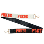 Let's Go Pokes!&nbsp; It's game time&nbsp;in&nbsp;Stilly&nbsp;and we're here to help&nbsp;elevate your Game Day GLAM! &nbsp;Cheer your Cowboys on in style, by accessorizing&nbsp;your clear bag&nbsp;with our new Go Pokes beaded bag strap.

Featuring a&nbsp;secure classic gold clasp closure.