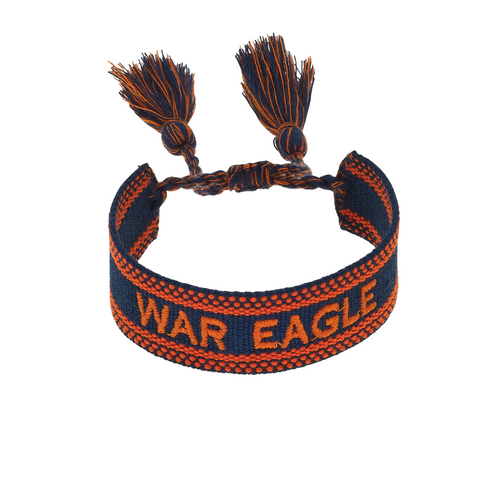 Show off your Auburn pride with this lively Woven Tassel Bracelet! Lightweight and full of character, it’s the perfect accessory to add a pop of team spirit to any outfit. Whether you're cheering from the stands or hanging out with friends, this bracelet keeps your game day look fun and fearless.