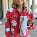 Sip in style on game day + every day!  Add a touch of GAME DAY to any outfit with our CRYSTAL BASEBALL "Blinged Out" Tumbler!  Indulge in your love for baseball season and show off your team spirit. These stylish accessories are the perfect addition to your game day fit. 