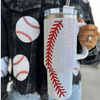Sip in style on game day + every day!  Add a touch of GAME DAY to any outfit with our White Crystal Baseball "Blinged Out" Tumbler!  Indulge in your love for the game and show off your team spirit. These stylish accessories are the perfect addition to your game day fit. 