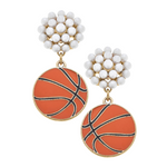 Get ready for Game Time in our new Basketball Pearl Cluster Enamel Dangles.&nbsp; Featuring gold accents and gold metal plating our new dangles showcase classic elegance for everyday wear.