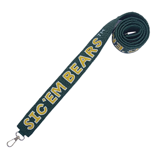 Sic 'Em Bears, it's GameDay in Bear Country.  Baylor fans, it's time to elevate your clear bag status and accessorize your Game Day look with our NEW Sic 'Em Bears beaded bag strap.  The perfect accessory for this week's game!