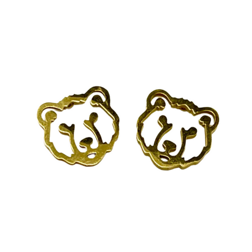 Elevate your head-to-toe GameDay style when accessorizing your GameDay fit with our new unbearably adorable bear head stainless steel gold earrings.&nbsp;&nbsp;