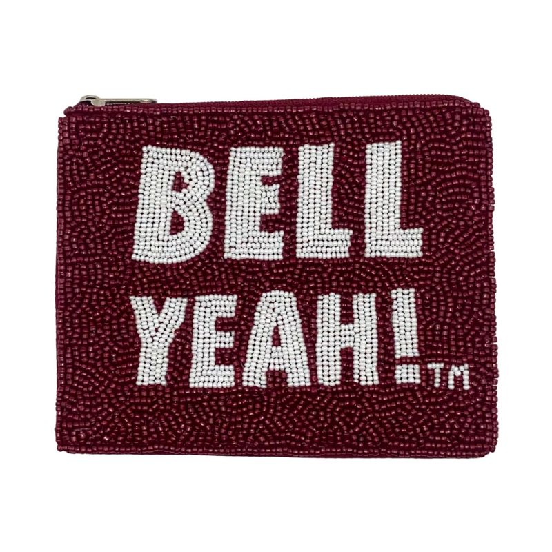 BELL YEAH! MISSISSIPPI STATE UNIVERSITY BEADED COIN BAG