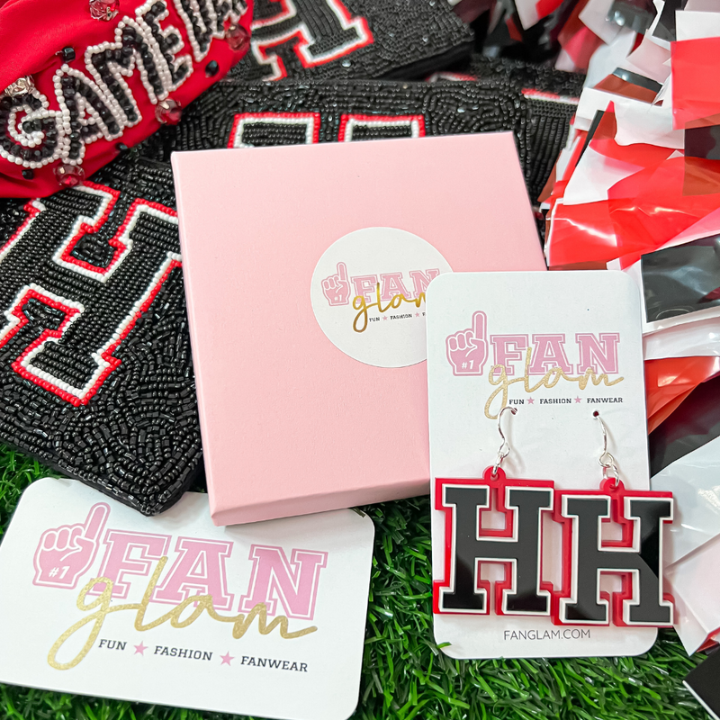 Be the talk of the stands and support your Heath Hawks in style!   Elevate your Game Day accessories and show your school spirit when when wearing our Block H Rockwall-Heath H logo acrylic dangles.