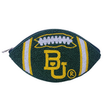 Sic 'Em, it's GameDay in Bear Country and it's time to cheer on the Bears!  Elevate your clear bag status by accessorizing your tailgate style with our beaded BU football coin bag.  Featuring a secure zip closure that keeps your cash, credit cards, lipstick, keys + more safe at the game!