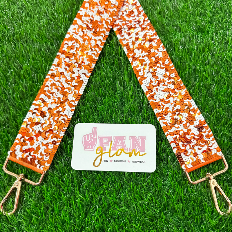 Meet our Sequin Spirit 1.75" Gameday Bag Straps!&nbsp; Score major style points this gameday! These adorable, team colored sequin straps are the perfect way to elevate your gameday outfit and show your spirit in style.