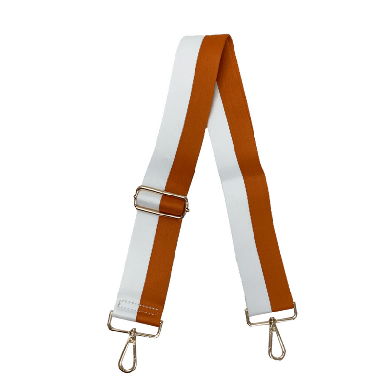 DUAL STRIPED GAMEDAY CANVAS ADJUSTABLE BAG STRAPS 22 COLORS