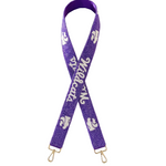 EMAW! Show your purple pride by elevating your clear bag status and accessorizing your Game Day look with our beaded Wildcats bag strap!

Featuring a&nbsp;secure classic gold clasp closure.