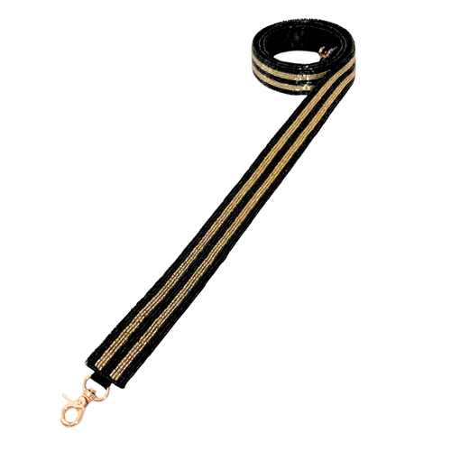 New Fan Glam Exclusive!! &nbsp;

Get ready to elevate your Game Day Glam&nbsp;and cheer your team on in style. Add a pop of spirit to your clear bag with our new Black and Gold beaded bag strap — the perfect blend of fashion and fandom! &nbsp;

Featuring a secure classic gold clasp closure. Also available in 10 other glam team colors!