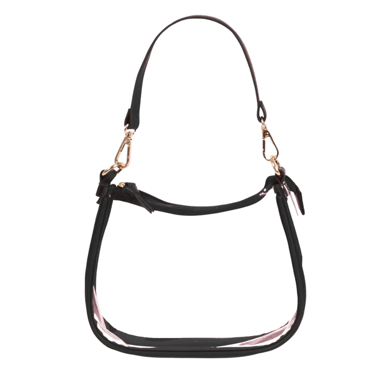 Our new Clara Clear Bag perfectly blends function and fashion, meeting stadium regulations with a chic design. It features a durable PVC body, secure zipper closure, and two interchangeable straps, keeping your essentials stylish and secure on game day.&nbsp;