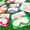 Simple + Classic, the perfect versatile mid sized hoops for everyday wear!   Bright, fun and available in 8 classic colors, you can wear all day and also to the