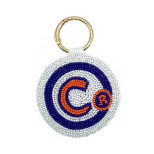 FIGHT Tigers! FIGHT Tigers! FIGHT FIGHT FIGHT! There's no better time to elevate your clear bag status by accessorizing your Game Day look with our "C" Beaded Key Chain / festive bag charm.