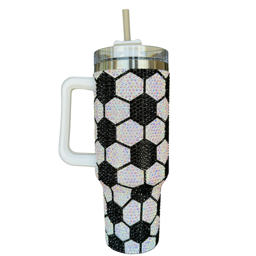 Sip in style on game day and every day! Our CRYSTAL SOCCER "Blinged Out" tumbler adds a touch of GAME DAY to any outfit!

Indulge in your love for soccer season! This stylish tumbler is the perfect addition to your game day gear!&nbsp;