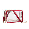 Classic + Chic our Coco Clear crossbody zip bag will be a New Fan Favorite!&nbsp; Featuring a clear PVC body, trimmed in fifteen different colors!&nbsp; Comfortable and roomy, this bag is perfect for the GameDay girl who likes to come prepared!