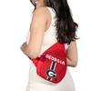 UGA UNIVERSITY OF GEORGIA BEADED CROSSBODY BAG