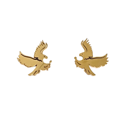 Hey Eagle Fans!! &nbsp;Show off your team spirit when you wear these Eagle gold stud earrings. &nbsp;The perfect Game Day accessory to complete your look and show your spirit!
