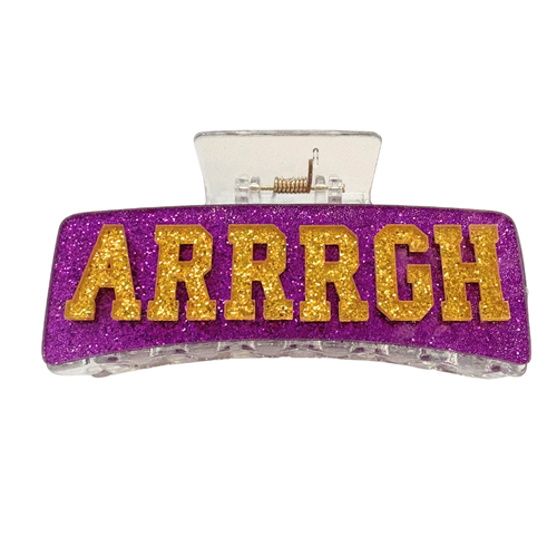 Add a pop of color to your hair game with these bold and playful claw clips! With a strong hold and trendy shape, they’re your go-to for effortless game-day glam, campus style, or everyday flair.