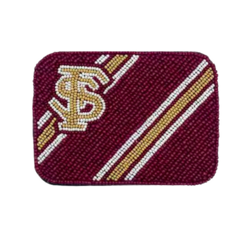 Saturdays just got better! Elevate your clear bag status and show off your Seminoles spirit when accessorizing your Game Day look with our uniquely beaded FS credit card holder.