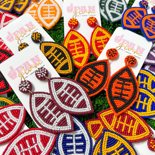 Gyouwnll Women's Sports Fans Baseball Leather Earrings Artificial Leather  Pendant Earrings Football Basketball Earrings Sparkling Softball Football  Mom Earrings 