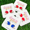 Sporty and retro chic our Dual Colored Football helmet stud earrings are our NEW GameDay favorite!    Available in eight fun sport team color options, collect all your favorite teams colors.
