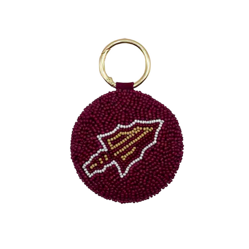 Saturdays Fits in Tally just got better!  Elevate your clear bag status and show off your Seminoles spirit when accessorizing your Game Day look with our uniquely beaded FSU Seminoles Beaded Key Chain / Bag Charm.