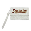 Saturdays Fits in Tally just got better!  Show off your Seminoles spirit when accessorizing your Game Day look with our uniquely beaded Seminoles beaded wristlet clutch.