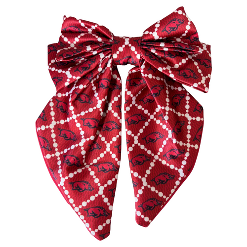 Add a splash of collegiate charm with the Fields Cape Cod Hair Bow. This playful accessory features a vibrant pattern that’s perfect for showing off your school pride. Whether for game day or everyday fun, this versatile hair bow brings a spirited touch to any look in your collection.