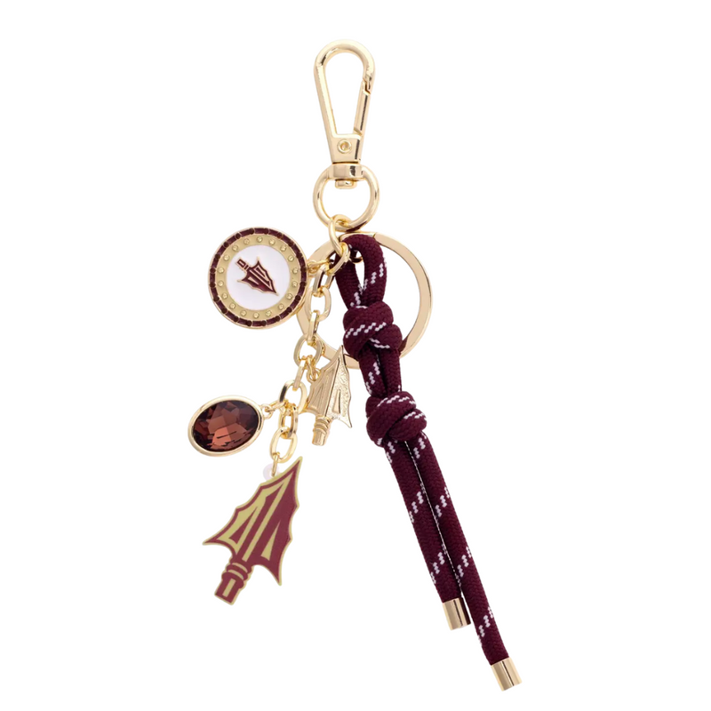 Show off your Seminole spirit with this playful garnet cluster bag charm. Perfect for adding a touch of fierce, feminine flair to your favorite bag, it’s a fun way to celebrate your team wherever you go.