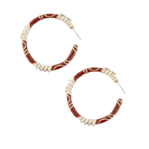 Bring the sparkle to game day with our maroon and white Game Day Hoops! ✨ The perfect mix of team pride and glam — made to stand out at every tailgate and celebration. Available in 6 classic team colors!