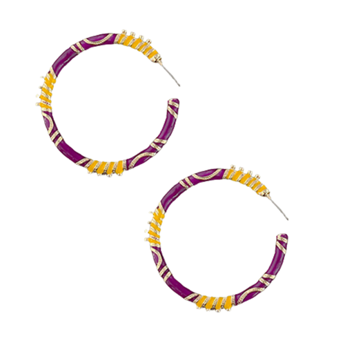 Bring the sparkle to game day with our purple and yellow Game Day Hoops!💜💛 ✨ The perfect mix of team pride and glam — made to stand out at every tailgate and celebration. Available in 6 classic team colors!