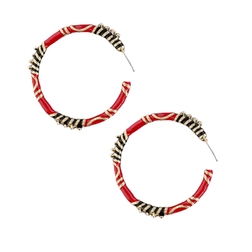 Bring the sparkle to game day with our red and black Game Day Hoops!❤️🖤 ✨ The perfect mix of team pride and glam — made to stand out at every tailgate and celebration. Available in 6 classic team colors!