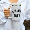 Sip in style on game day + every day!&nbsp; Add a touch of GAME DAY to any outfit with our White Crystal "Blinged Out" Tumbler!  Indulge in your love for&nbsp;the game&nbsp;and show off your&nbsp;team&nbsp;spirit. These stylish accessories are the perfect addition to your game day fit.