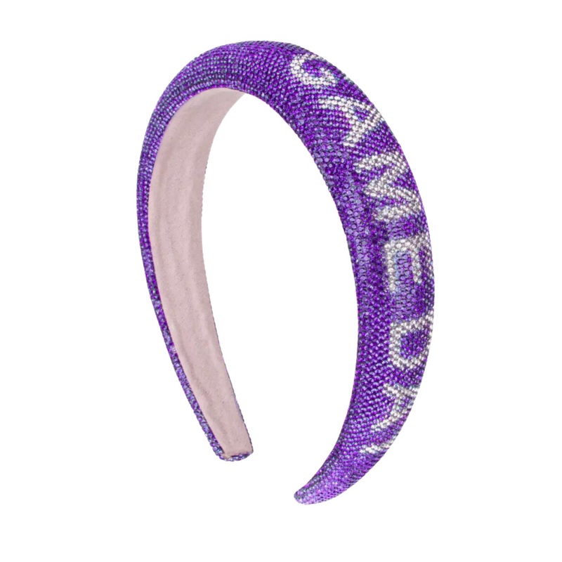 GAME DAY RHINESTONE EMBELLISHED HEADBAND -RED/WHITE