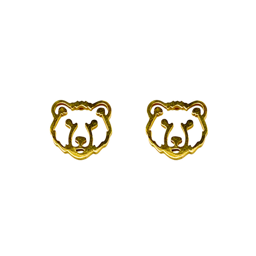 Elevate your head-to-toe GameDay style when accessorizing your GameDay fit with our new unbearably adorable bear head stainless steel gold earrings.&nbsp;&nbsp;