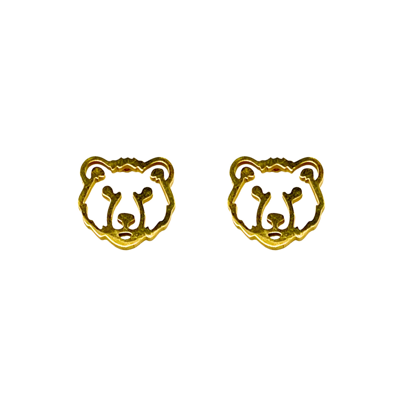 Elevate your head-to-toe GameDay style when accessorizing your GameDay fit with our new unbearably adorable bear head stainless steel gold earrings.&nbsp;&nbsp;