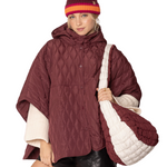 GameDay Quilted Puffer Shoulder & Crossbody Cloud Bag- Burnt Orange / Ivory